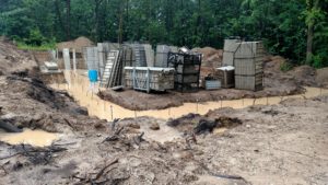 Dewatering during home construction