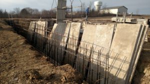 Retaining Wall Construction at Midwest Form & Supply