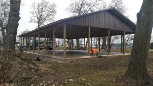 Pavilion Concrete Slab Construction Racine County