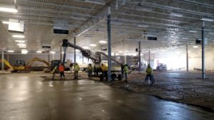 Interior Concrete Flatwork for Commercial Concrete Slab Pour at Floor and Decor