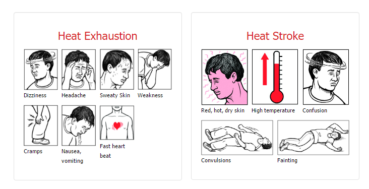 heat stress OSHA diagram